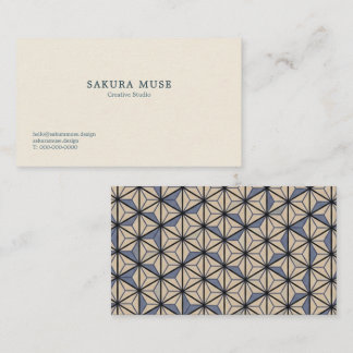 Carte De Visite Minimalist Geometric Japanese Business Card