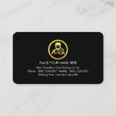 Carte De Visite Minimalist Gold Chauffeur Line (Dos)