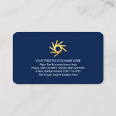 Carte De Visite Minimalist Gold Lines CEO Founder (Dos)