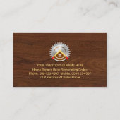 Carte De Visite Minimalist Gold Stripe Handyman Tool Icons (Dos)