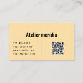 Carte De Visite Minimalist Gold  with QR Code (Dos)