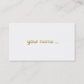 Carte De Visite Minimalist Golden 2 (Devant)