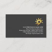 Carte De Visite Minimalist Grey Black Gold Line CEO (Dos)
