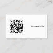 Carte De Visite Minimalist Grey Bold Monogram QR code Consultant (Dos)