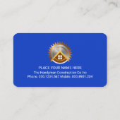 Carte De Visite Minimalist Handyman Border Lines (Dos)