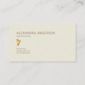 Carte De Visite Minimalist Harp Instructor (Dos)