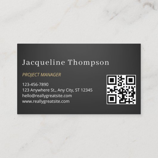 Carte De Visite Minimalist Home Building Construction Luxe QR Code (Dos)