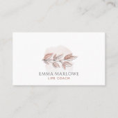 Carte De Visite Minimalist Life Coach Botanical Appointment (Devant)