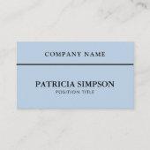 Carte De Visite Minimalist Light Blue QR Code Professional Elegant (Devant)