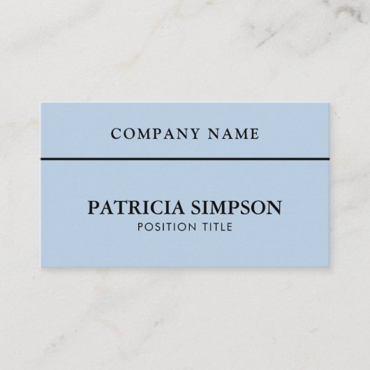 Carte De Visite Minimalist Light Blue QR Code Professional Elegant (Devant)