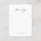 Carte De Visite Minimalist Logo Necklace Display Card (Devant)