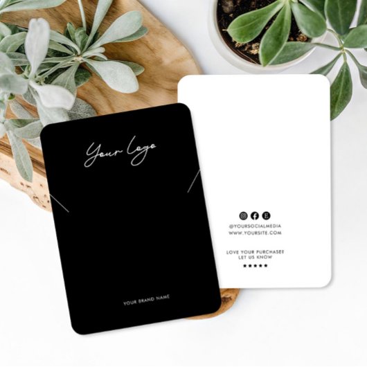 Carte De Visite Minimalist Logo Necklace Display Card