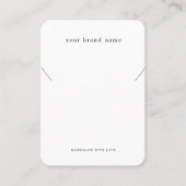 Carte De Visite Minimalist Logo Necklace Display Card (Devant)