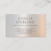 Carte De Visite Minimalist Luxury Boutique Clothing Metallic (Devant)