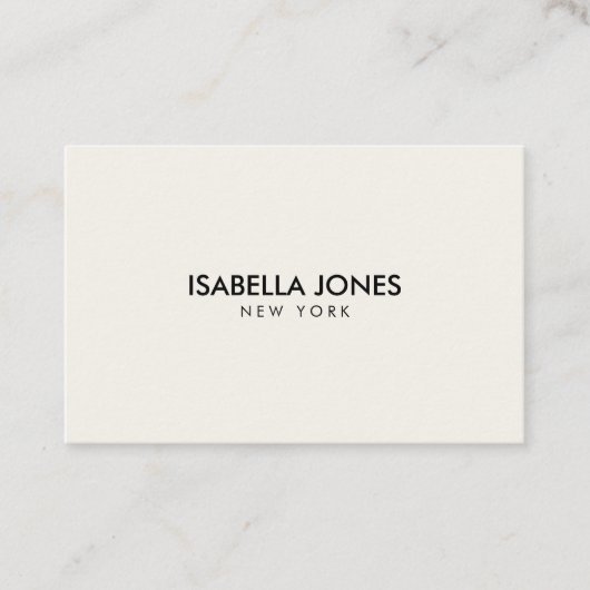 Carte De Visite Minimalist Luxury Boutique Ivory (Devant)