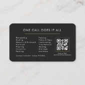 Carte De Visite Minimalist Modern Construction Company Branding (Dos)