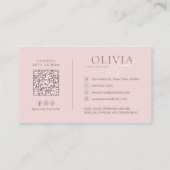 Carte De Visite Minimalist Modern Elegant Blush Pink (Dos)