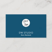Carte De Visite Minimalist Modern Ocean Blue Business Card (Devant)