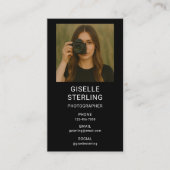 Carte De Visite Minimalist Modern Photographer Photo (Devant)