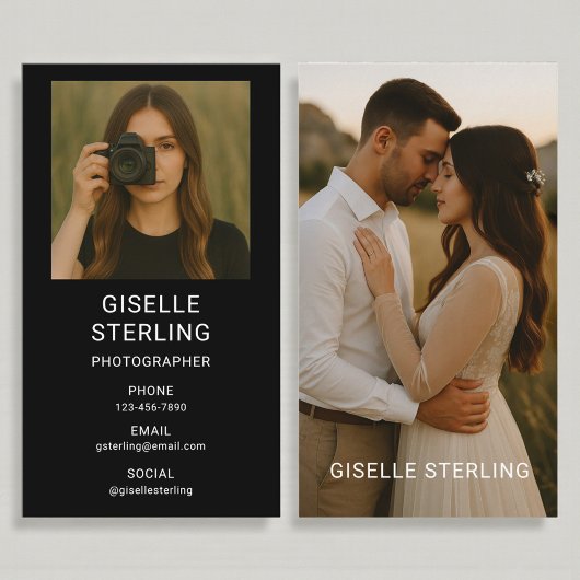 Carte De Visite Minimalist Modern Photographer Photo