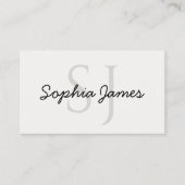 Carte De Visite Minimalist Monogram Script Pet Sitting (Devant)