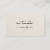 Carte De Visite Minimalist Natural Beige Black QR code Networking (Dos)