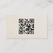 Carte De Visite Minimalist Natural Beige Black QR code Networking (Devant)