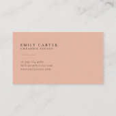 Carte De Visite Minimalist Personalized Monogram Modern (Dos)