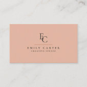Carte De Visite Minimalist Personalized Monogram Modern (Devant)
