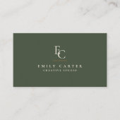 Carte De Visite Minimalist Personalized Monogram Modern (Devant)