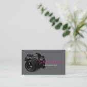 Carte De Visite Minimalist Photographer Camera Dark Photography (Debout devant)