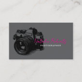 Carte De Visite Minimalist Photographer Camera Dark Photography (Devant)