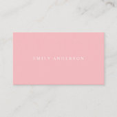 Carte De Visite Minimalist Pink Elegant Monogram (Devant)