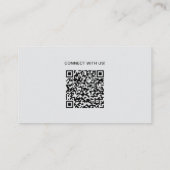 Carte De Visite Minimalist Professional Custom Logo Icons QR Code (Dos)