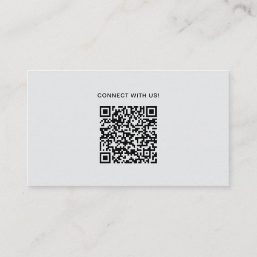Carte De Visite Minimalist Professional Custom Logo Icons QR Code (Dos)