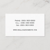 Carte De Visite Minimalist Professional Electrician Business Card (Dos)