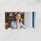 Carte De Visite Minimalist Professional Logo Photo Real Estate (Dos)