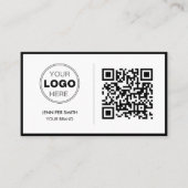 Carte De Visite Minimalist QR Code Professional Design (Devant)