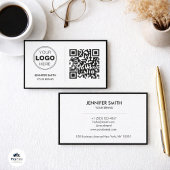 Carte De Visite Minimalist QR Code Professional Design