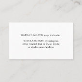 Carte De Visite Minimalist Red Blue Grey Bold Yoga (Dos)