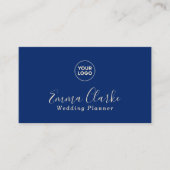 Carte De Visite Minimalist Royal Blue Scan Code Business Card (Devant)