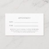 Carte De Visite Minimalist Sage Botanical Life Coach Appointment (Dos)