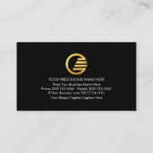 Carte De Visite Minimalist Simple Gold Lines Manager CEO (Dos)