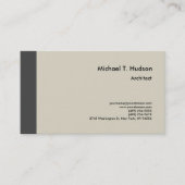 Carte De Visite Minimalist Simple Plain Architect Modern (Devant)