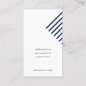 Carte De Visite Minimalist simple professional nautical blue lines (Dos)