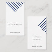 Carte De Visite Minimalist simple professional nautical blue lines (Devant / Derrière)