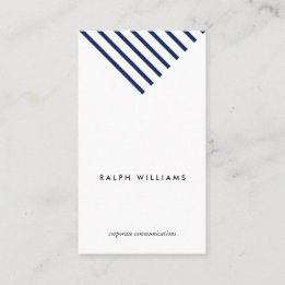 Carte De Visite Minimalist simple professional nautical blue lines