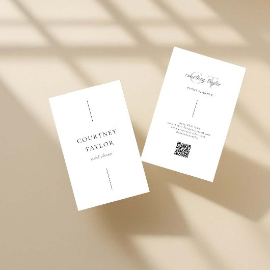 Carte De Visite Minimalist simple professional with QR code