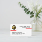 Carte De Visite Minimalist Simple Red Lines CEO Founder (Debout devant)