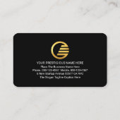 Carte De Visite Minimalist Simple White Lines CEO (Dos)